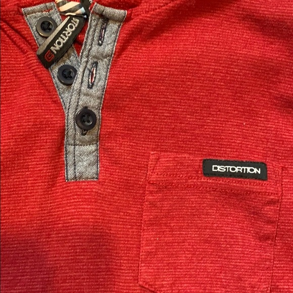 Boys Red Hoodie with patch sleeves | Size S | - Picture 2 of 4